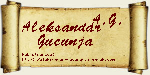 Aleksandar Gucunja vizit kartica